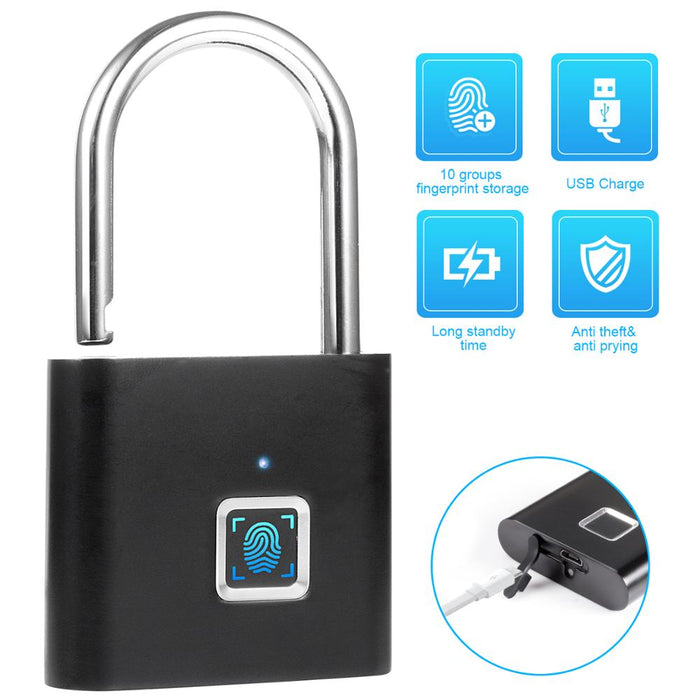 Keyless Fingerprint Smart Padlock - Nerdpic