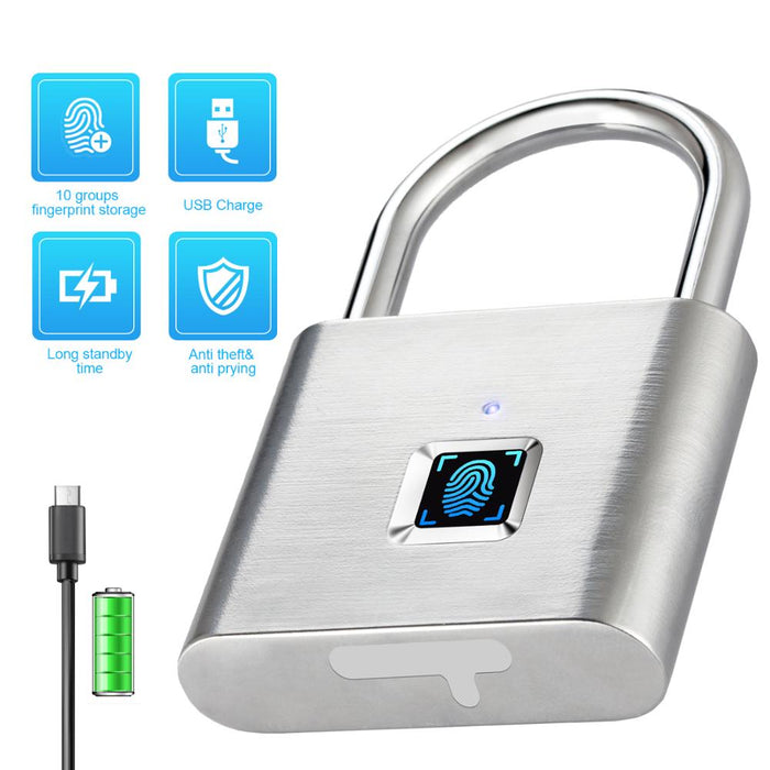 Keyless Fingerprint Smart Padlock - Nerdpic