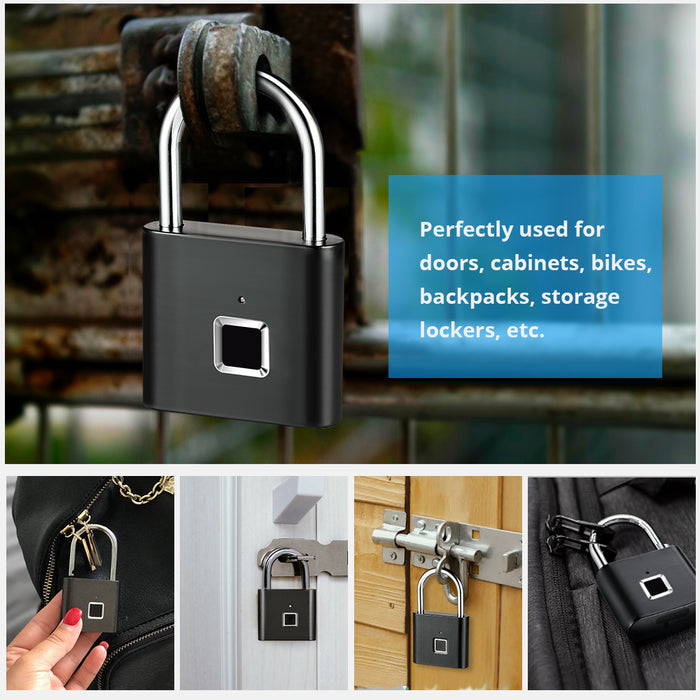 Keyless Fingerprint Smart Padlock - Nerdpic