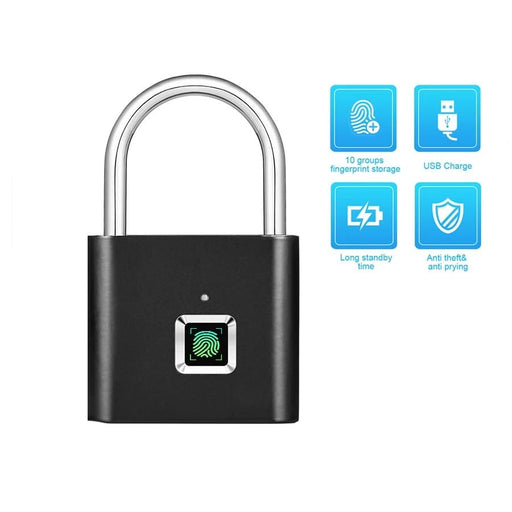 Keyless Fingerprint Smart Padlock - Nerdpic