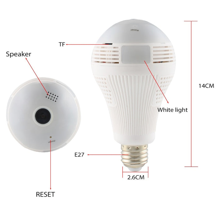 360 Degree LED Light 960P CCTV - Nerdpic